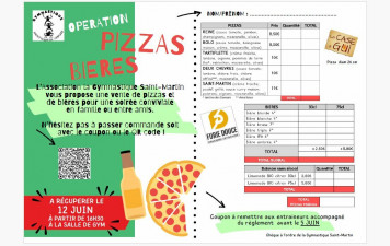 Ventes de pizzas et de bières le 12 juin