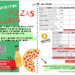 Ventes de pizzas et de bières le 12 juin